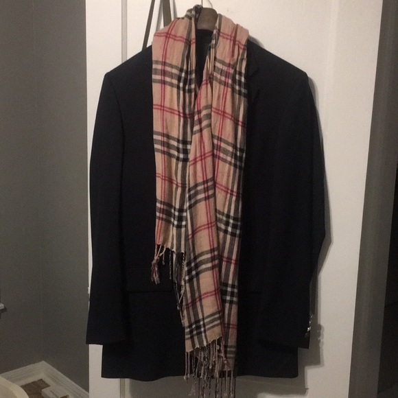 Burberry London man coat with logo on buttons silver color navy blue. - Picture 1 of 9